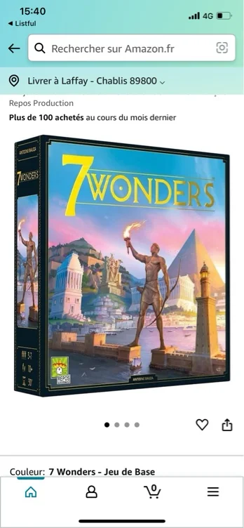 Repos Production | 7 Wonders - Nouvelle version 2020 | Unbox Now | Jeu de société | À partir de 10 ans | 3 à 7 joueurs | 30 minutes