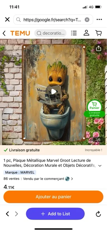 1 pc plaque métallique     lecture   - Temu France