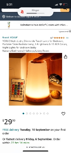 Dimmable Touch Lamp