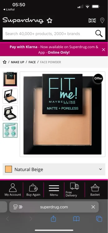 Maybelline matte powder