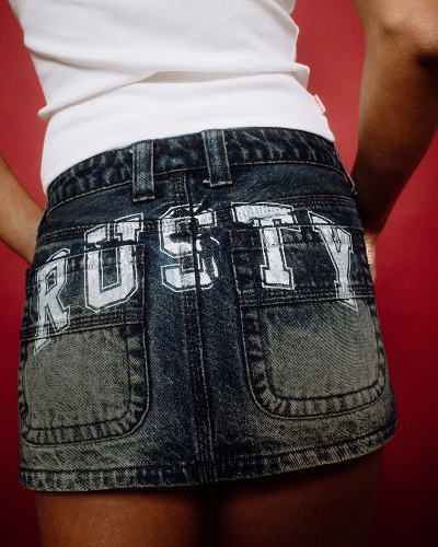 Norty Low Rise Micro Mini Denim Skirt