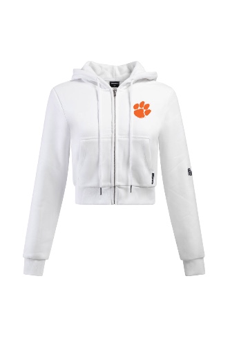 Clemson University Mia Zip Sweater | X-Small / White