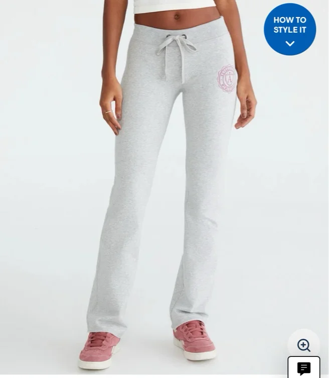 Aero Logo Crest Fit & Flare Sweatpants