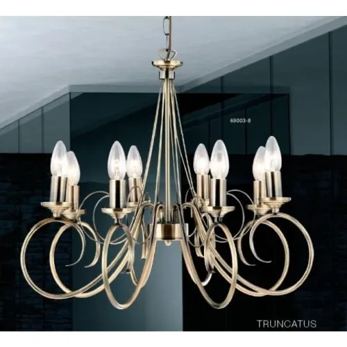 Globo TRUNCATUS Lampadario a sospensione Ottone antico, 8-Luci