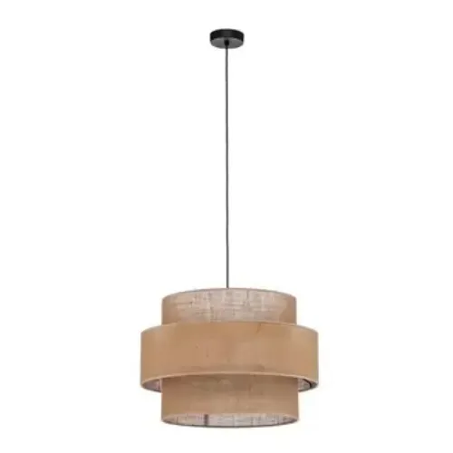 Lampada a sospensione Calisto, Jute, marrone naturale, 1 luce, Ø 50 cm