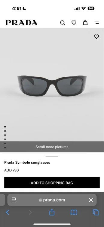 Slate Gray Lenses Prada Symbole Sunglasses | PRADA