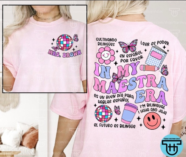 Maestra Shirt Spanish Teacher Sweatshirt Bilingual Teacher Gift Multilingual T Shirt Dual Language Gift Maestra Bilingue Graduation Espanol