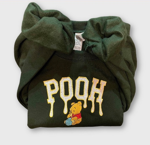 Winnie the Pooh Embroidered Sweatshirt, Childhood Crewneck, 90s Sweatshirt, Gift for him and her, Women and Men's Clothing, Anime Cartoon