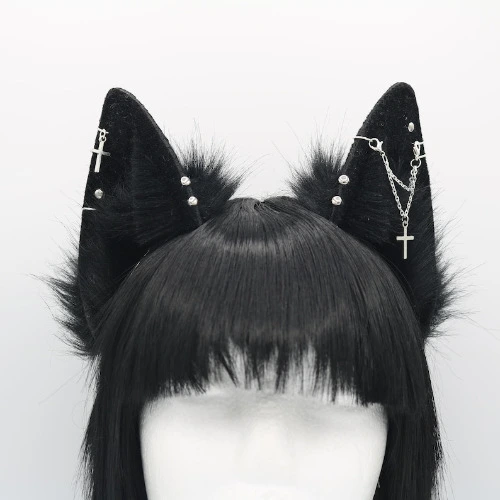 Gothic Black Puppy Ears 