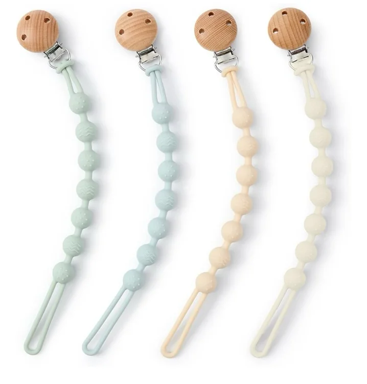 WeSweet Pacifier Clip, Pacifier Holders Silicone One Piece Design Smoother Clips Great Baby Gifts for Newborn with Gift Package Great Baby Gifts (Neutral Colors) : Amazon.com.au: Baby