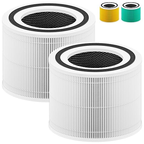 240 True HEPA Replacement Filter 14 Compatible with Puroair 240 Air Purifier, 3-in-1 High-Efficiency HP-14 True HEPA with Activated Carbon Filter, 2 Pack, White - White - Original Filter - 2