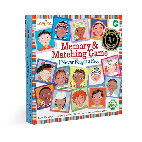 eeBoo: I Never Forget a Face, Memory & Matching Game, Developmental and Educational, 24 Pairs to Match, Single or Multiplayer Function, for Ages 3 and up - Game