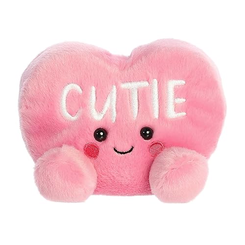 Aurora® Adorable Palm Pals™ Cutie Candy Heart™ Stuffed Animal - Pocket-Sized Play - Collectable Fun - Pink 5 Inches