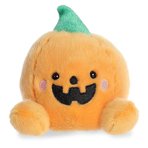Aurora® Spooky Palm Pals™ Carver Jack O' Lantern™ Stuffed Animal - Pocket-Sized Play - Collectable Fun - Orange 5 Inches, Small, 13553