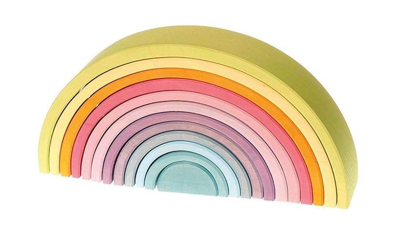 Grimm's Wooden Rainbow Pastel (Pack of 12)
