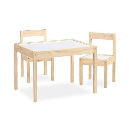 Baby Relax Hunter 3-Piece Kiddy Table & Chair, Natural/White Table Set - Natural - 3-Piece Set