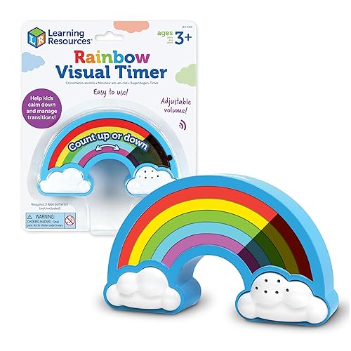 Learning Resources Rainbow Visual Timer, Calming Toys for Kids,Calming Corner, Social Emotional Learning Toys,1 Piece, Ages 3+