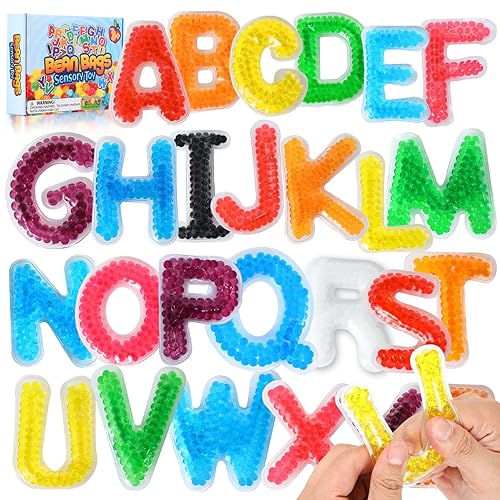 LESONG Autism Sensory Fidget Toys: ABC Learning Educational Montessori Toys, Quiet Fidgets for Classroom Calm Down Corner, Autistic Anxiety Relief - Squishy Sensory Fidget