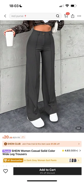 SHEIN wide leg trousers 