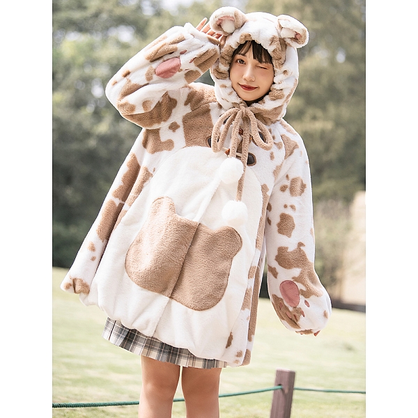 [$69.90]Cute Hamster Long Sleeves Shaggy Sweet Lolita Outerwear