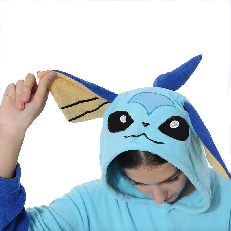 Vaporeon Pokemon Onesie Kigurumi Cosplay Costume Pajama For Adults - KawaiiMerch.com