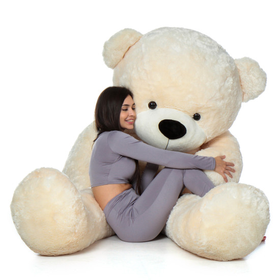 7 Foot Life Size Cozy Cream Giant Teddy Bear Cuddles - The BIGGEST Teddy Bear!