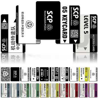24 Pcs Scp Foundation Keycards PLASTIC CARD Electronic Pass Cosplay Games Card  | eBay