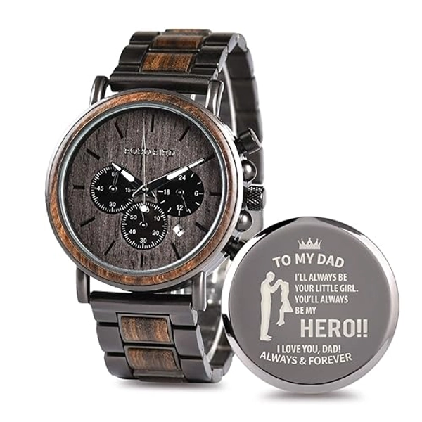2win Personalized Engraved Wooden Watch