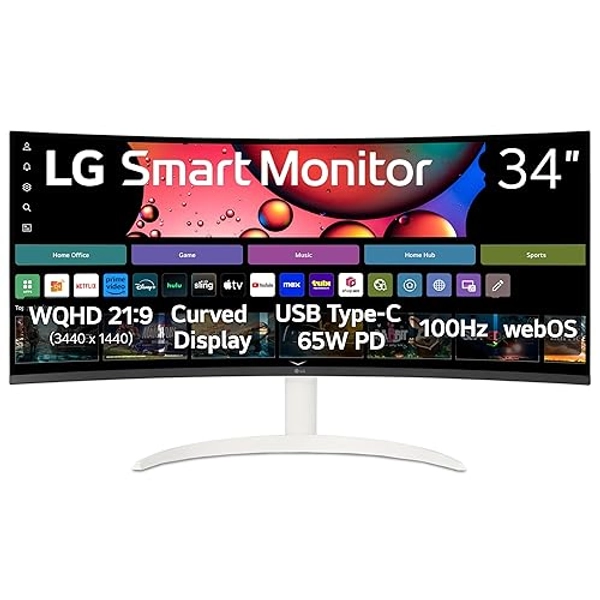 LG 34SR63QA-W Curved Smart Monitor