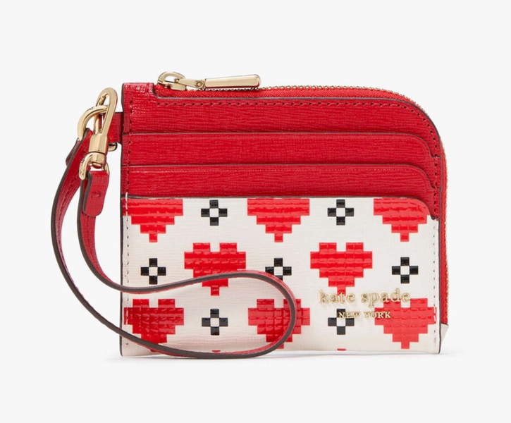 Kate Spade Pixel Hearts Coin Card Case