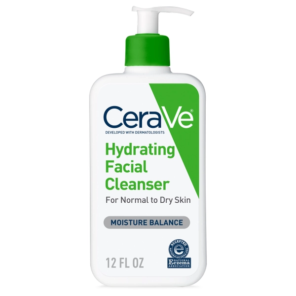 CeraVe Hydrating Facial Cleanser for Normal to Dry Skin, 12 Ounces, 16 Ounces, 8 Ounces