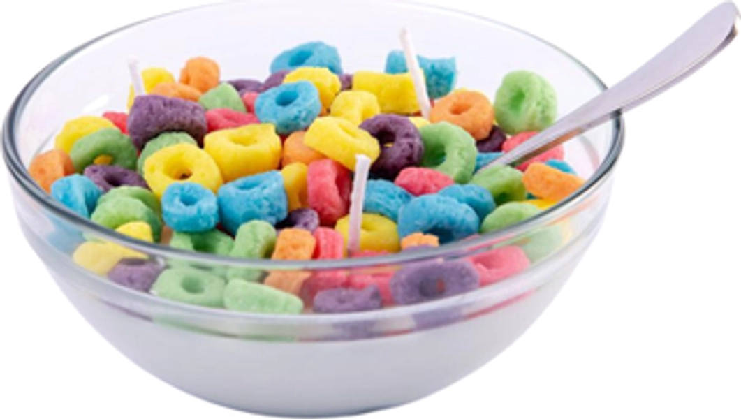 Fruit Loops Cereal Candle