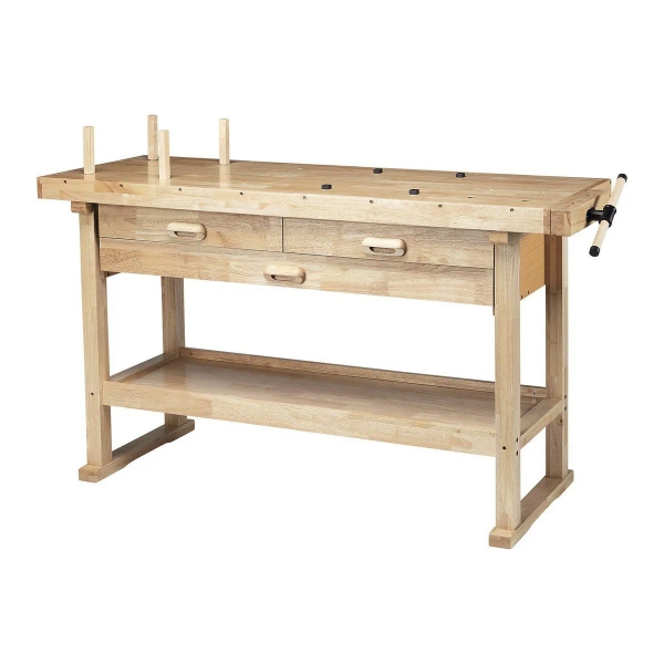 3-Drawer Hardwood Workbench