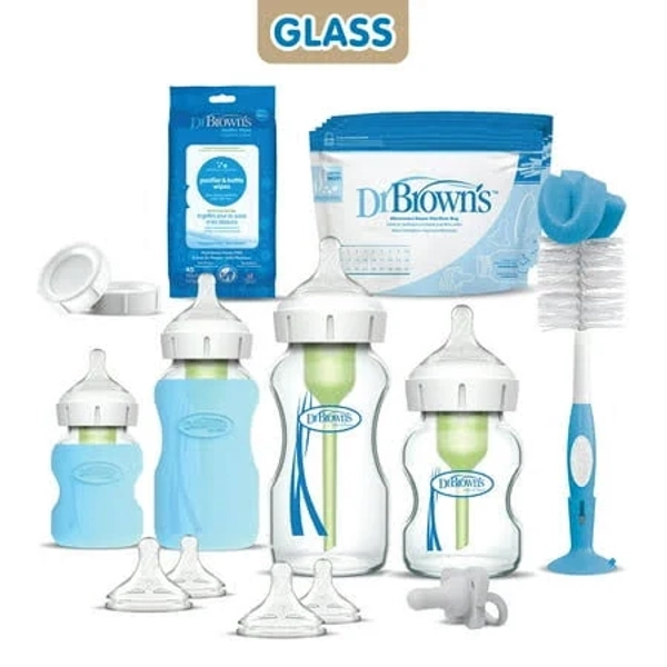 Dr. Brown's Options Wide-Neck Glass Baby Bottle Starter Set