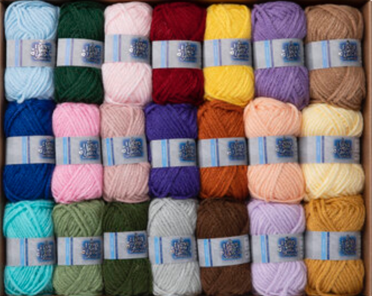 WILLBOND 6 Pcs 50g Crochet Yarn Multi Colored Knitting Yarn Bulk Acrylic  Weaving Yarn Crocheting Thread (Orange Red, Dark Green, Purple White, Rose