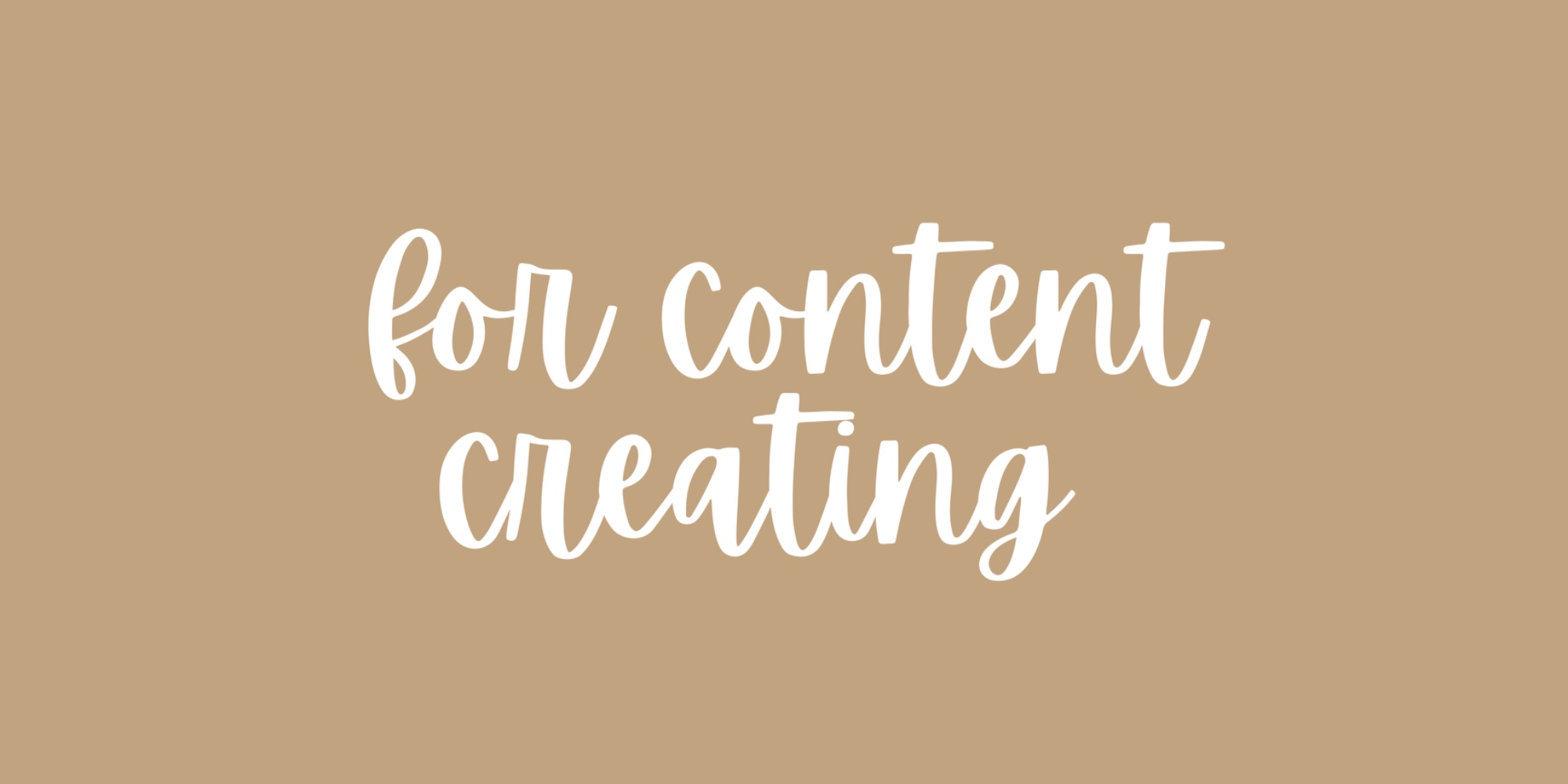 for content creating