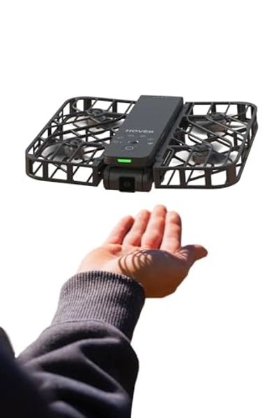 HOVERAir X1 Drone with Camera, Self-Flying Camera Drone with Follow Me Mode, Foldable Mini Drone with HDR Video Capture, Palm Takeoff, Intelligent Flight Paths, Hands-Free Control Black (Standard)