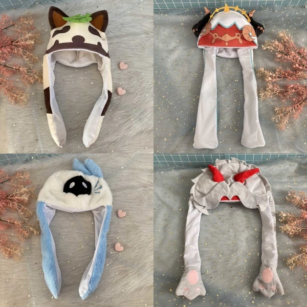 Genshin Hat Moving Ears Funny Plush Genshin Impact Cosplay Accessories