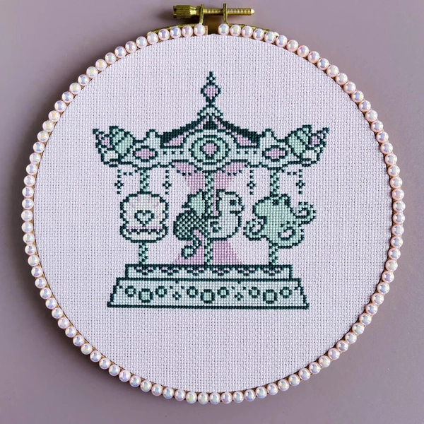 Ocean Carousel Cross Stitch Pattern