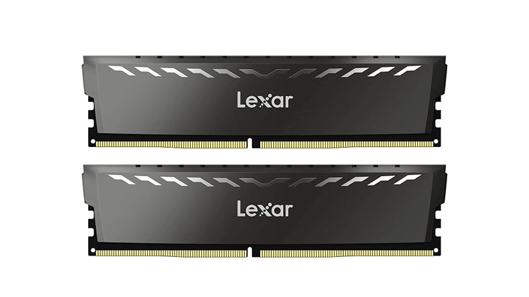 Lexar THOR RAM DDR4 16Go Kit (8Go x 2) 3200 MHz, DRAM 288-Pin U-DIMM PC Mémoire RAM, XMP 2.0 Memoire Haute Performance, CL16-18-18-38, 1.35V (LD4BU008G-R3200GDXG)