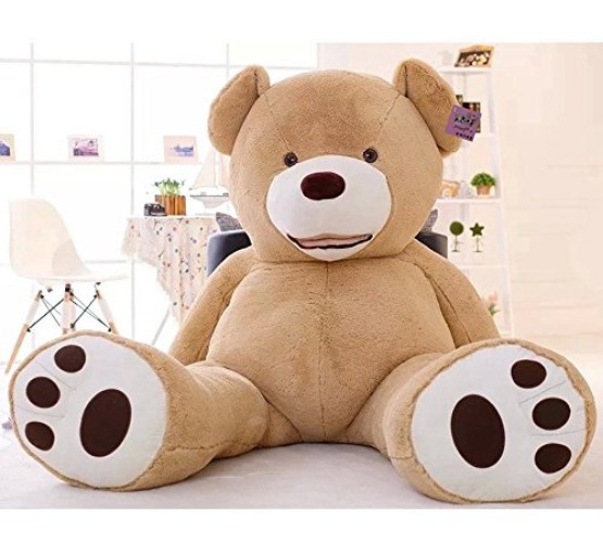 DIS YunNasi Super Huge 93" Bear 8 Foot Stuffed Plush Animal Toy Gigantic Large Soft Smiling Big Bear 250 cm 200 cm 130 cm 100cm (250 cm, light brown) - 250 cm - Light Brown