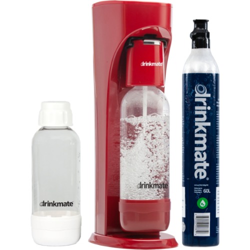OmniFizz SPECIAL BUNDLE, Sparkling Water and Soda Maker, Carbonates ANY Drink | Royal Red