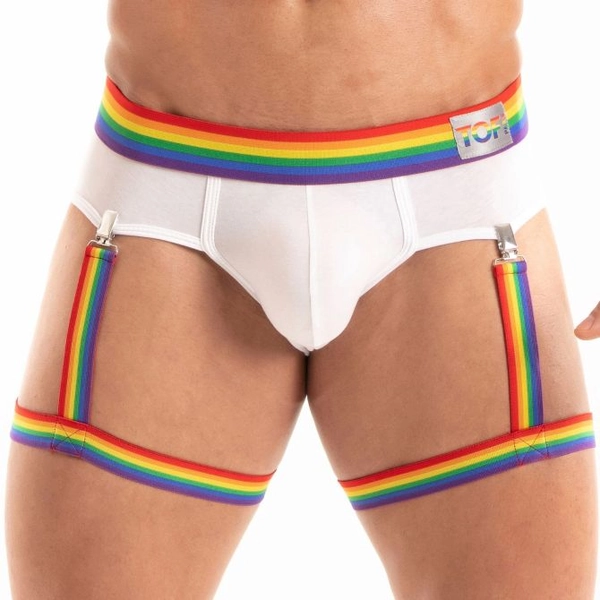 Pride Briefs White - Rainbow Low-Rise Brief for Men