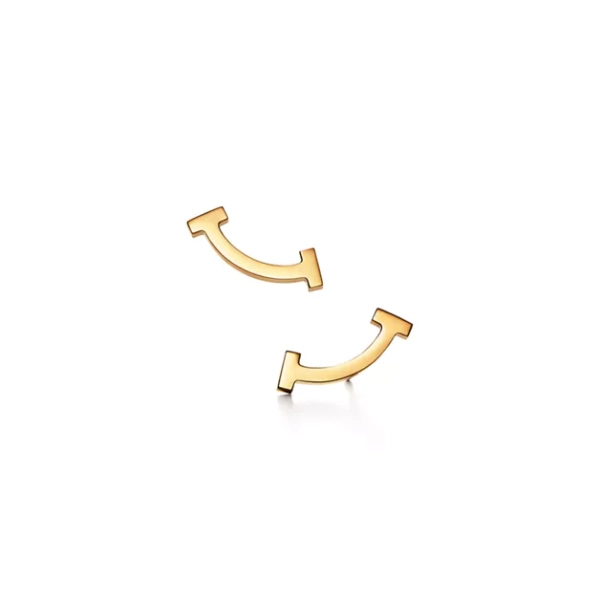 Tiffany T Smile Mini Earrings in Yellow Gold