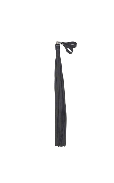 Painful Rubber 1/4” Flogger, Black, for Maximum Ouch - The Kink Shop