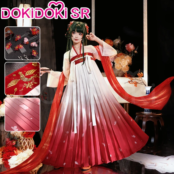 DokiDoki-SR Anime The Apothecary Diaries Cosplay Maomao Costume Mao Mao Red Date Dress