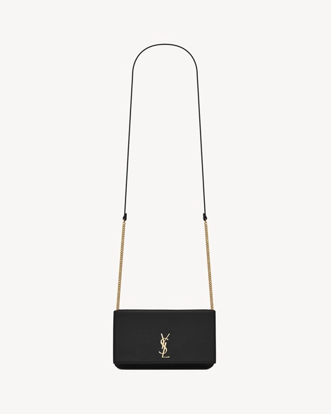 YSL Cassandre phone holder in smooth leather