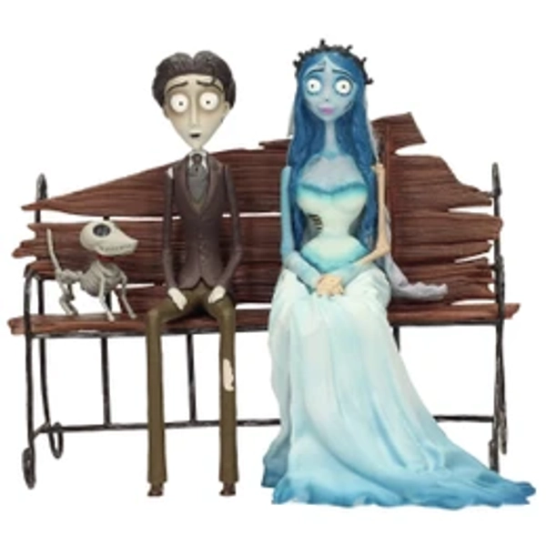 Corpse Bride: Victor and Emily on Bench - PVC Figure Set