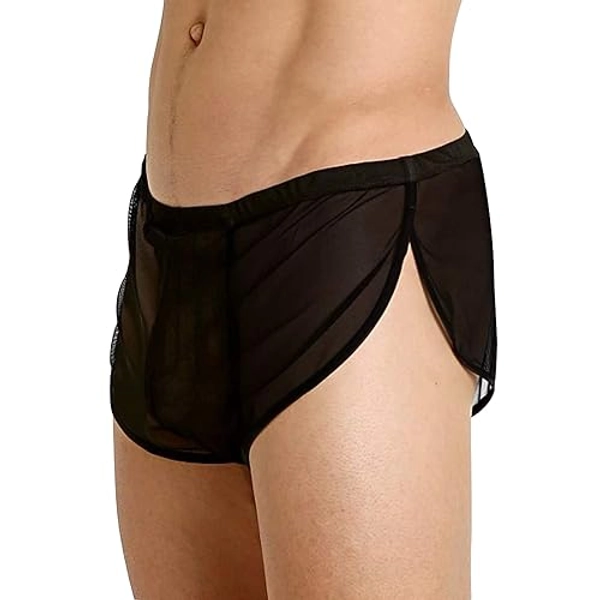 sous-Vêtements Sexy pour Hommes Mesh Respirant Underpants Mens Mesh Shorts Voir À Travers avec Une Décontracté Lingerie Feminine Grande Taille Lingeri Grande Taille Lingetie