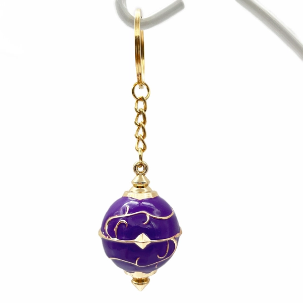 Metal Pal Sphere Keychain Palworld Key Rings - Purple
